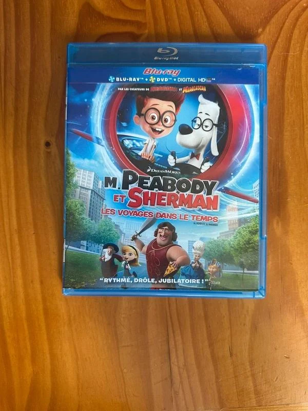 blu-ray m. peabody et sherman les voyages dans le temps